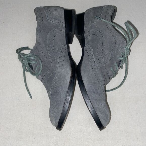 J Jill Women's Wingtip Oxford Flats Shoes suede Gray Size 6 - Picture 2 of 7